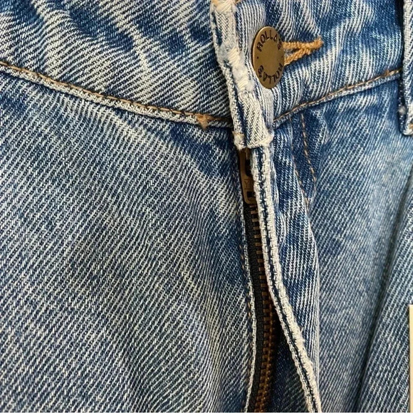 NWT Free People Rollas East Coast Flare Jeans High Rise in Byron Blue Rips 26 - Picture 11 of 12